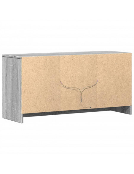 Mobile Porta TV con LED Grigio Sonoma 100x34x50cm in Truciolato