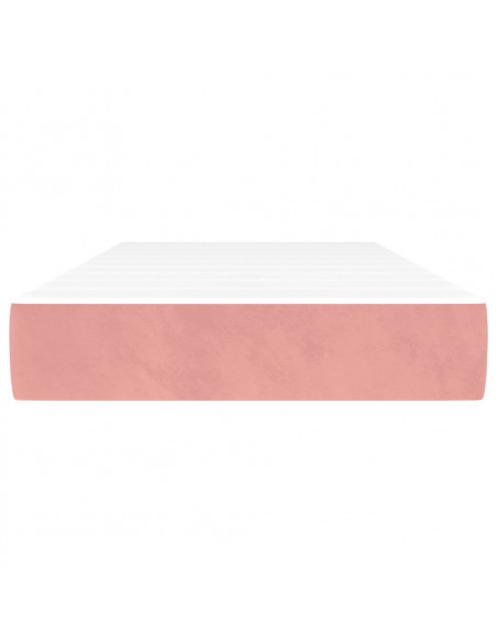 Materasso a Molle Insacchettate Rosa 100x210x20 cm in Velluto