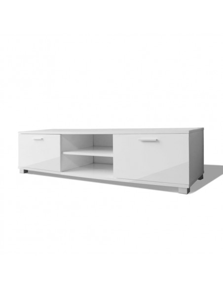 Mobile Porta TV Bianco Lucido 120x40,5x35 cm