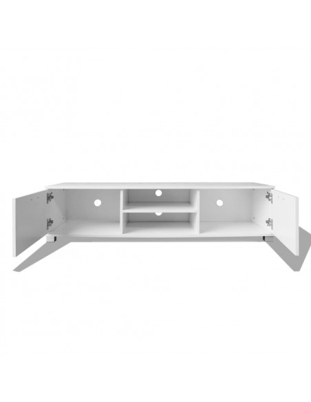 Mobile Porta TV Bianco Lucido 120x40,5x35 cm