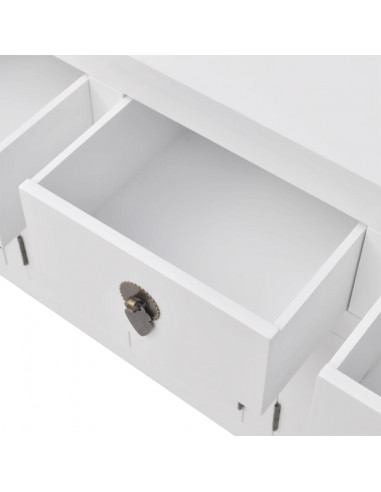 Credenza in Stile Cinese in Legno Massello Bianca