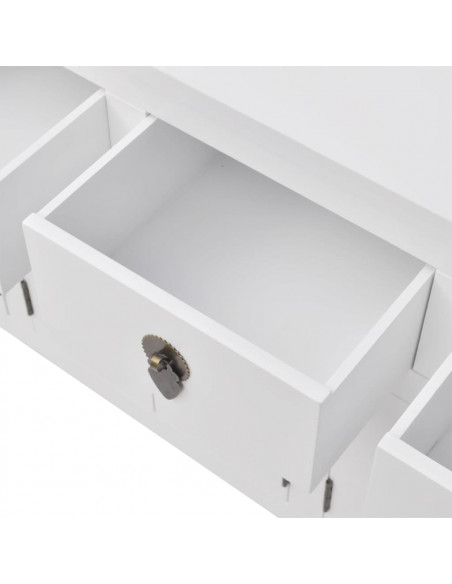 Credenza in Stile Cinese in Legno Massello Bianca