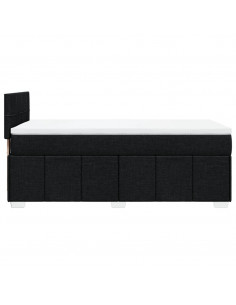 Giroletto a Molle con Materasso Nero 100x200 cm in Tessuto 2