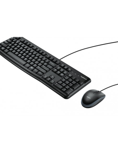 Logitech Desktop MK120 tastiera Mouse incluso Ufficio USB QWERTY Inglese britannico Nero