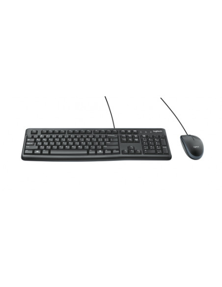 Logitech Desktop MK120 tastiera Mouse incluso Ufficio USB QWERTY Inglese britannico Nero