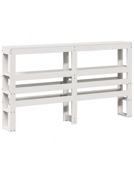 Letto Anziani con Testiera Bianco 140x200cm Legno Massello Pino