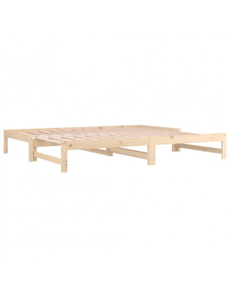 Dormeuse Estraibile 2x(80x200) cm in Legno Massello di Pino
