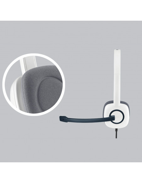Logitech H150 Auricolare Cablato A Padiglione Ufficio Bianco