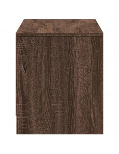 Mobile Porta TV con LED Rovere Marrone 97x34x40 cm Truciolato 2