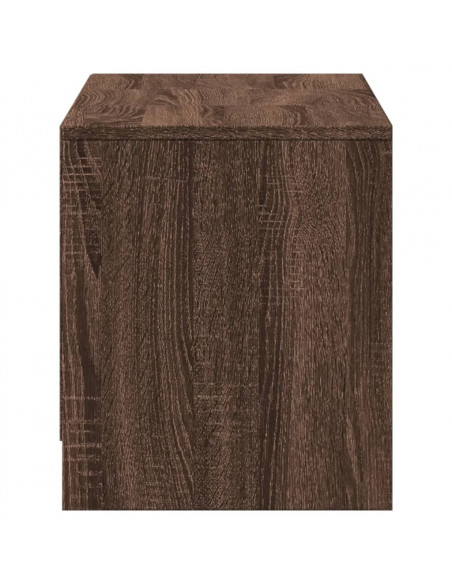 Mobile Porta TV con LED Rovere Marrone 97x34x40 cm Truciolato