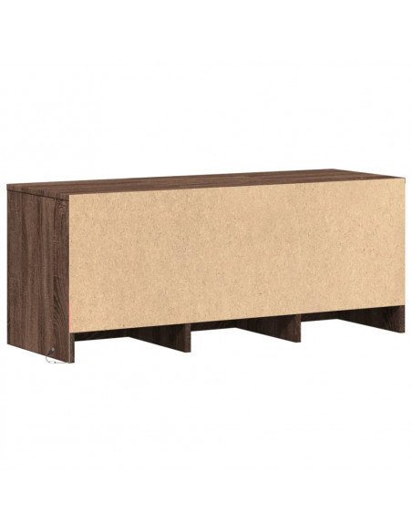 Mobile Porta TV con LED Rovere Marrone 97x34x40 cm Truciolato