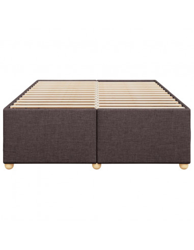 Giroletto senza Materasso Marrone Scuro 140x200 cm Tessuto