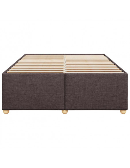 Giroletto senza Materasso Marrone Scuro 140x200 cm Tessuto