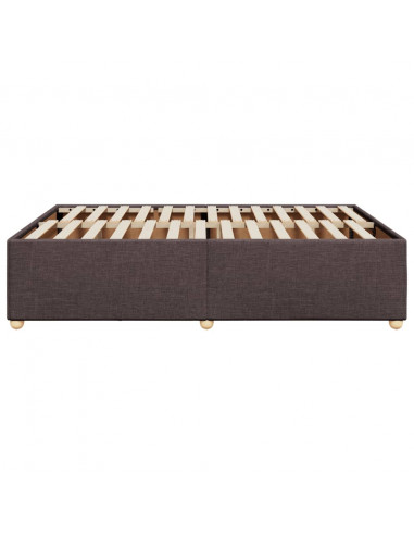 Giroletto senza Materasso Marrone Scuro 140x200 cm Tessuto