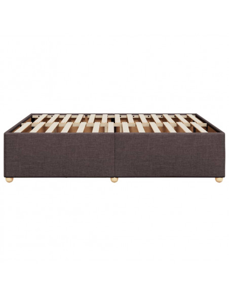 Giroletto senza Materasso Marrone Scuro 140x200 cm Tessuto