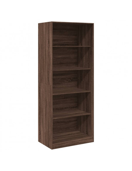 Armadio Rovere Marrone 80x50x200 cm in Legno Multistrato