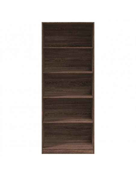 Armadio Rovere Marrone 80x50x200 cm in Legno Multistrato