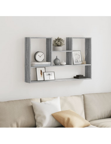 Mensola a Muro Grigio Sonoma 99x15x60 cm in Truciolato