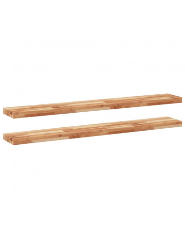 Mensole da Parete 2 pz 160x20x4 cm Legno Acacia Rifinito a Olio