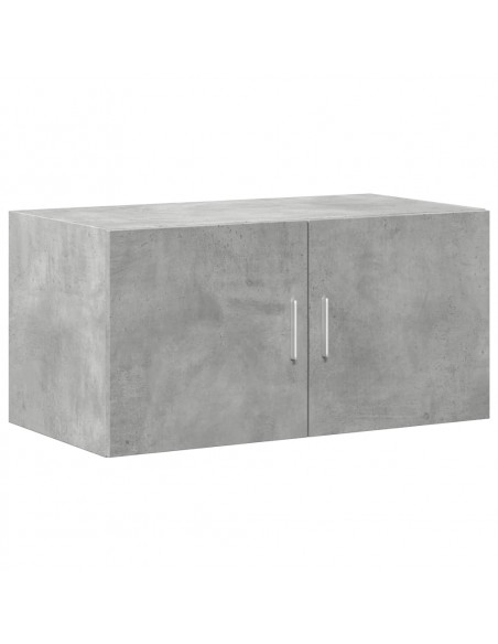 Mobile a Parete Grigio Cemento 80x42,5x40 cm Legno Multistrato