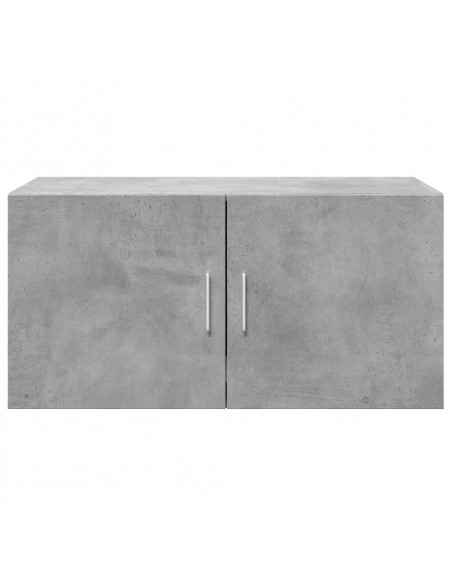 Mobile a Parete Grigio Cemento 80x42,5x40 cm Legno Multistrato