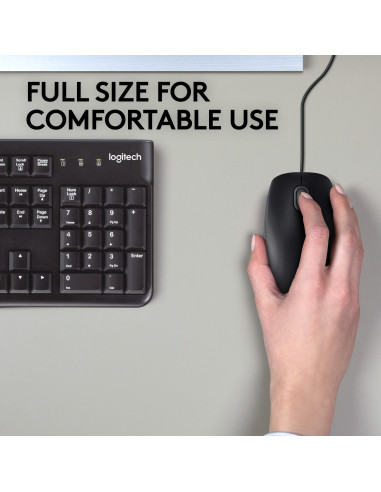 Logitech B110 Silent mouse Ufficio Ambidestro USB tipo A Ottico 1000 DPI