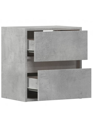 Mobili TV a Parete con Luci LED 2pz Grigio Cemento 41x31x45 cm