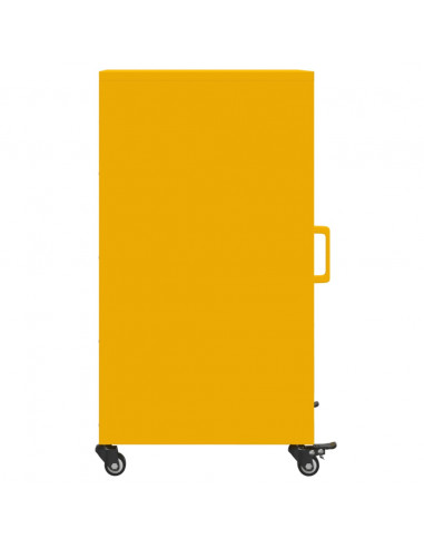Credenza Giallo Antracite 36x39x72 cm Acciaio Laminato a Freddo