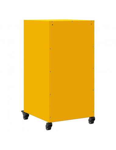 Credenza Giallo Antracite 36x39x72 cm Acciaio Laminato a Freddo