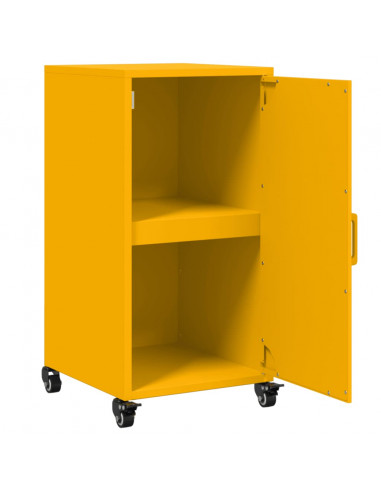 Credenza Giallo Antracite 36x39x72 cm Acciaio Laminato a Freddo