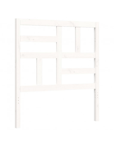 Giroletto con Testiera Bianco Small Single Legno Massello