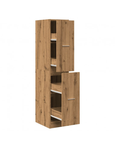 Armadietto da Farmacia Rovere 30x41x144,5 cm in Truciolato