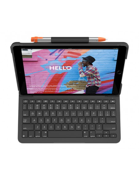 Logitech Slim Folio QWERTY Italiano Bluetooth Grafite