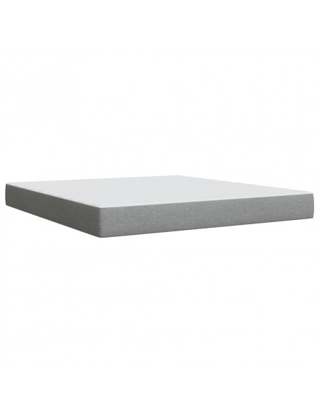 Giroletto a Molle con Materasso Grigio Chiaro180x200 cm Tessuto