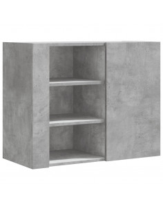 Armadietto a Muro Grigio Cemento 75x35x60 cm in Truciolato 2