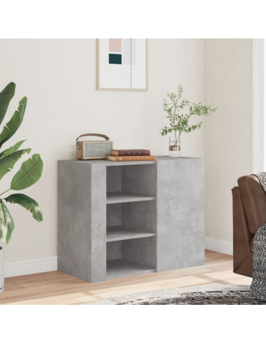 Armadietto a Muro Grigio Cemento 75x35x60 cm in Truciolato