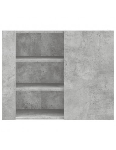Armadietto a Muro Grigio Cemento 75x35x60 cm in Truciolato