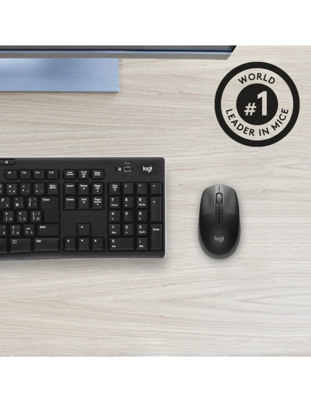 Logitech M190 mouse Ufficio Ambidestro RF Wireless Ottico 1000 DPI