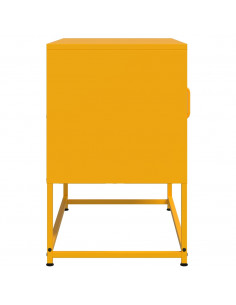 Mobile TV Giallo Senape 68x39x60,5 cm in Acciaio 2