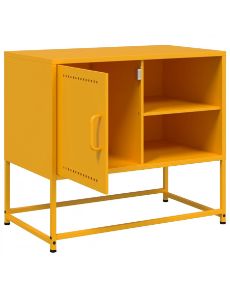 Mobile TV Giallo Senape 68x39x60,5 cm in Acciaio