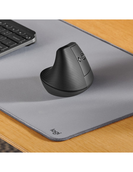 Logitech Lift Mouse Ergonomico Verticale, Senza Fili, Ricevitore Bluetooth o Logi Bolt USB, Clic Silenziosi, 4 Tasti, Compatibil
