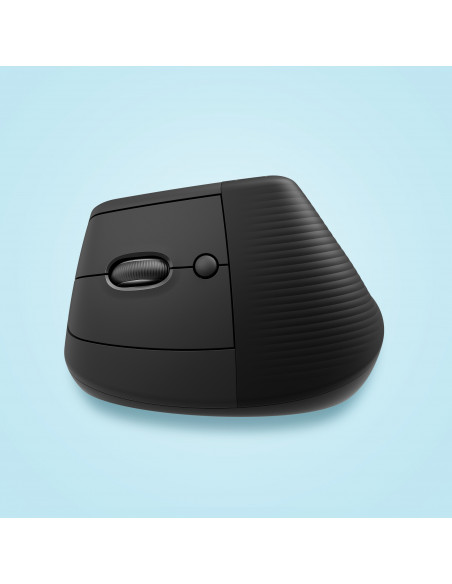 Logitech Lift Left Mouse Ergonomico Verticale, per Mancini, Senza Fili, Bluetooth o Logi Bolt USB, Clic Silenziosi, 4 Tasti, Com