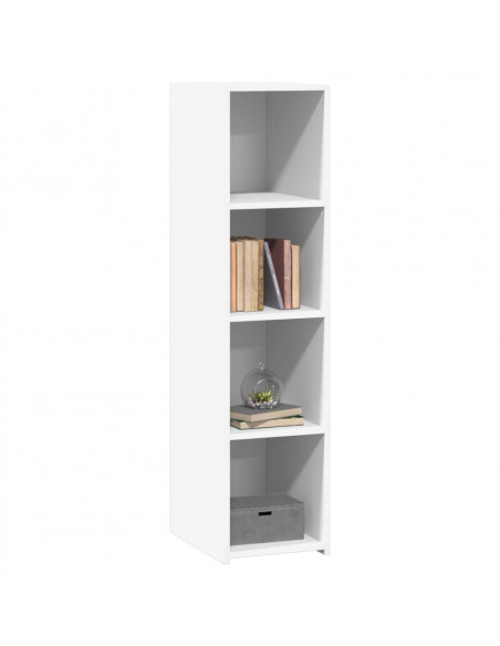 Credenza Bianca 30x41x124 cm in Legno Multistrato
