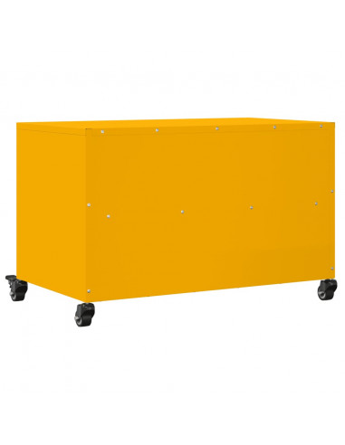 Mobile TV Giallo Senape 68x39x43,5cm Acciaio Laminato a Freddo