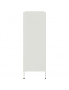 Credenza Bianca 68x39x113 cm in Acciaio 2