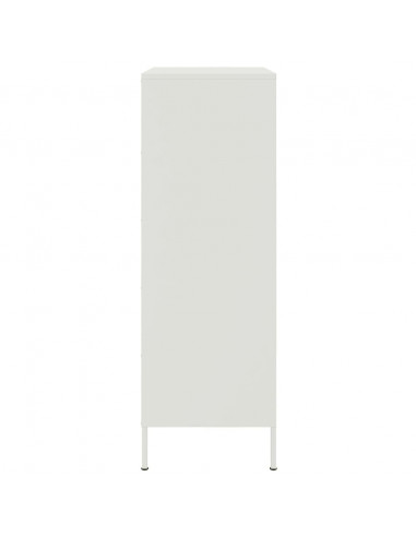 Credenza Bianca 68x39x113 cm in Acciaio