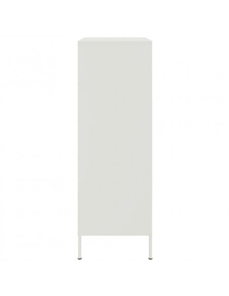 Credenza Bianca 68x39x113 cm in Acciaio