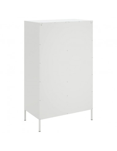 Credenza Bianca 68x39x113 cm in Acciaio