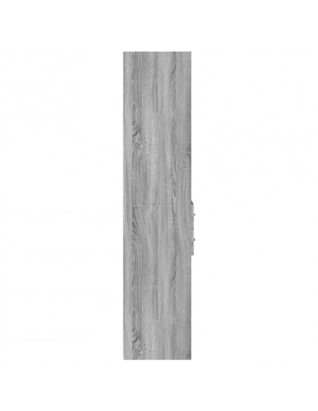 Credenza Grigio Sonoma 30x42,5x185 cm in Legno Multistrato