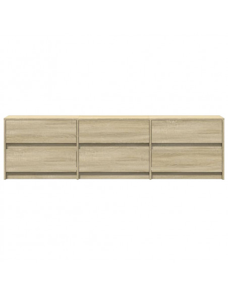 Mobile Porta TV con LED Rovere Sonoma 180x34x50cm in Truciolato